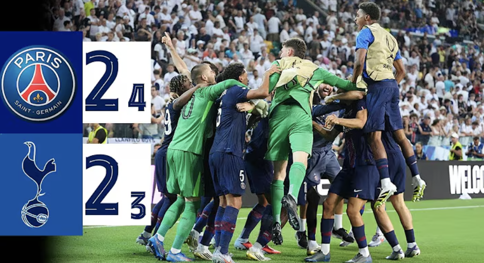 歐洲超級盃決賽全報導 | PSG 6-5 熱刺 (十二碼) | 當拿隆馬神級撲救成奪冠英雄