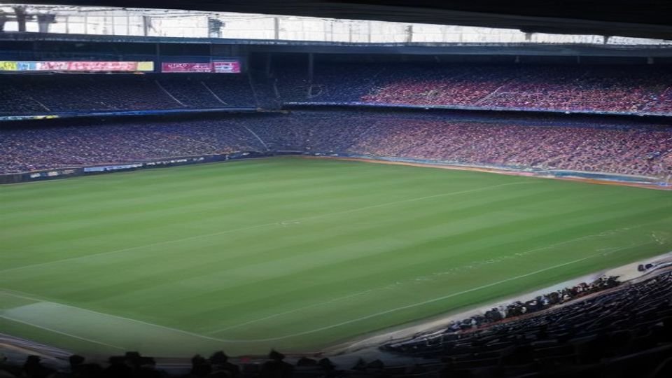 cover-9439-1788570060jpg - 實發體育 A large soccer stadium filled with spectators, viewed from above, showing a bright green pitch and empty sidelines in the foreground.